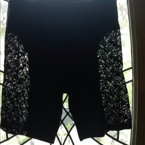 Speedo women sexy athletic shorts lace cut outs